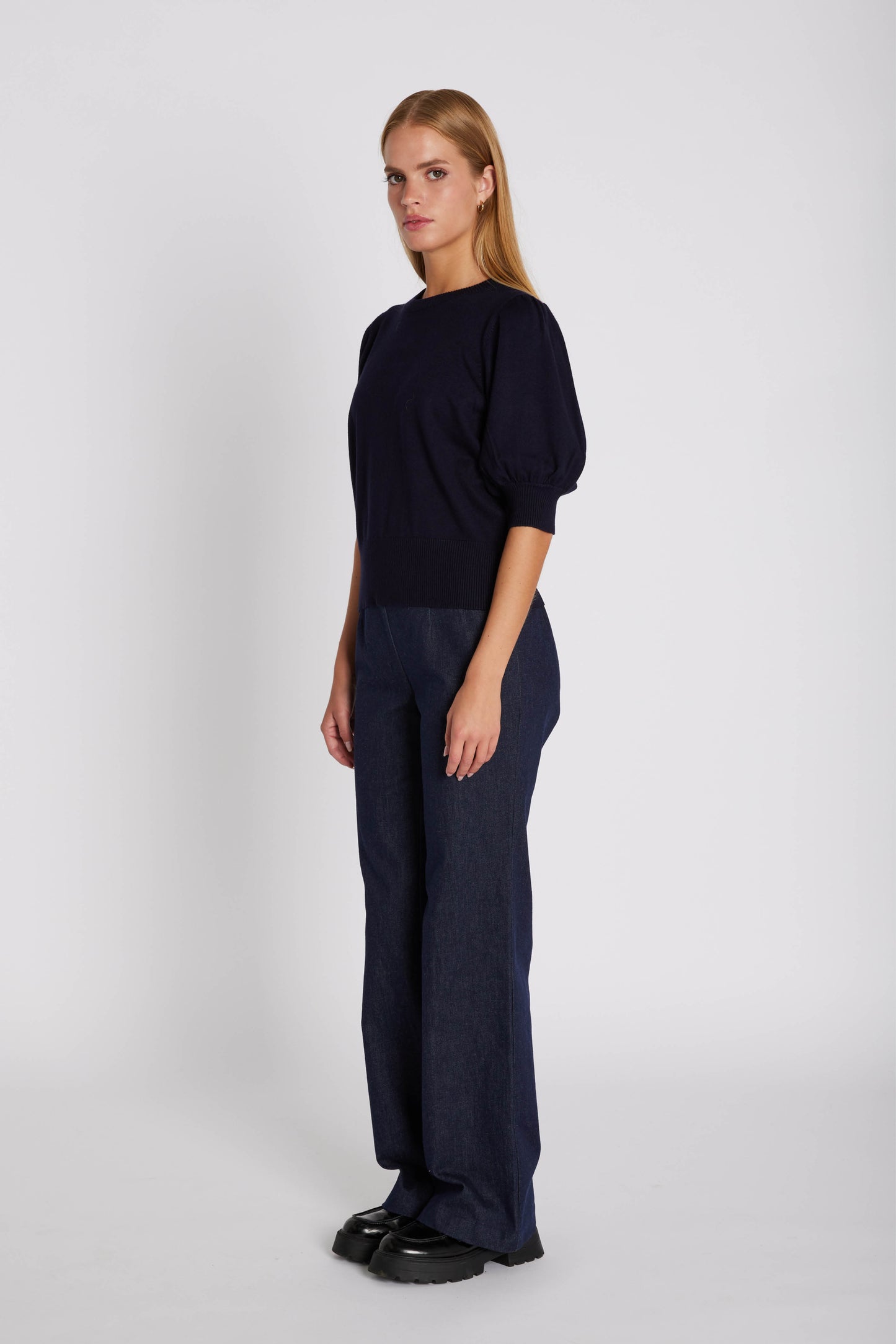 Olana Wide Pants | Blue Denim