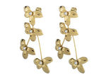 Load image into Gallery viewer, Dyrberg/Kern Yamato Shiny Gold &amp; Crystal Earrings
